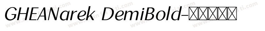 GHEANarek DemiBold字体转换